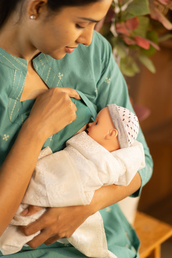 Pastel Blue Handloom Maxi