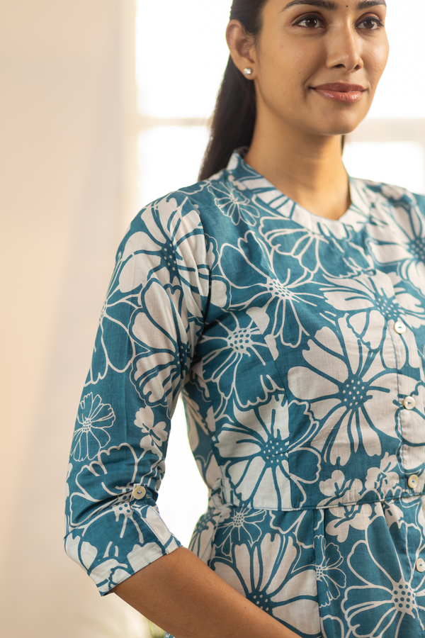 Blue Floral Feeding Co-ord Set