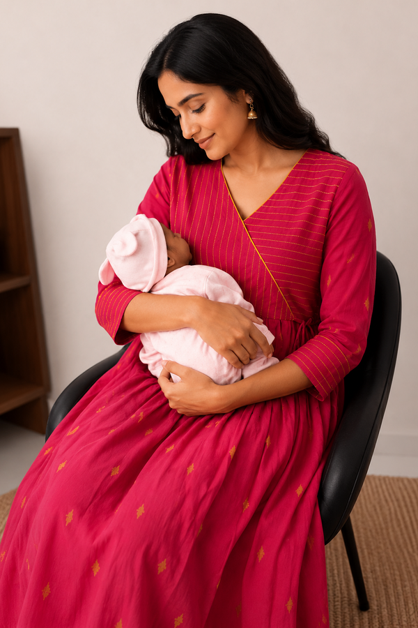 Pink with Yellow Butis Angaraka Feeding Maxi