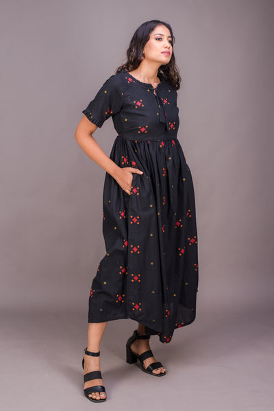 Black Handloom Maxi – Meera Bharadwaj