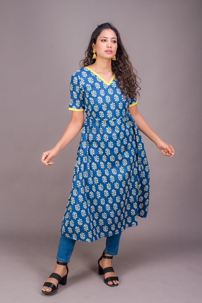 Blue Floral Maxi – Meera Bharadwaj